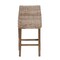 Bali & Pari Toby Modern Bohemian Grey Kubu Rattan and Rustic Taupe Finished Mahogany Wood Counter Stool 245-13715-ZORO - alternate 8